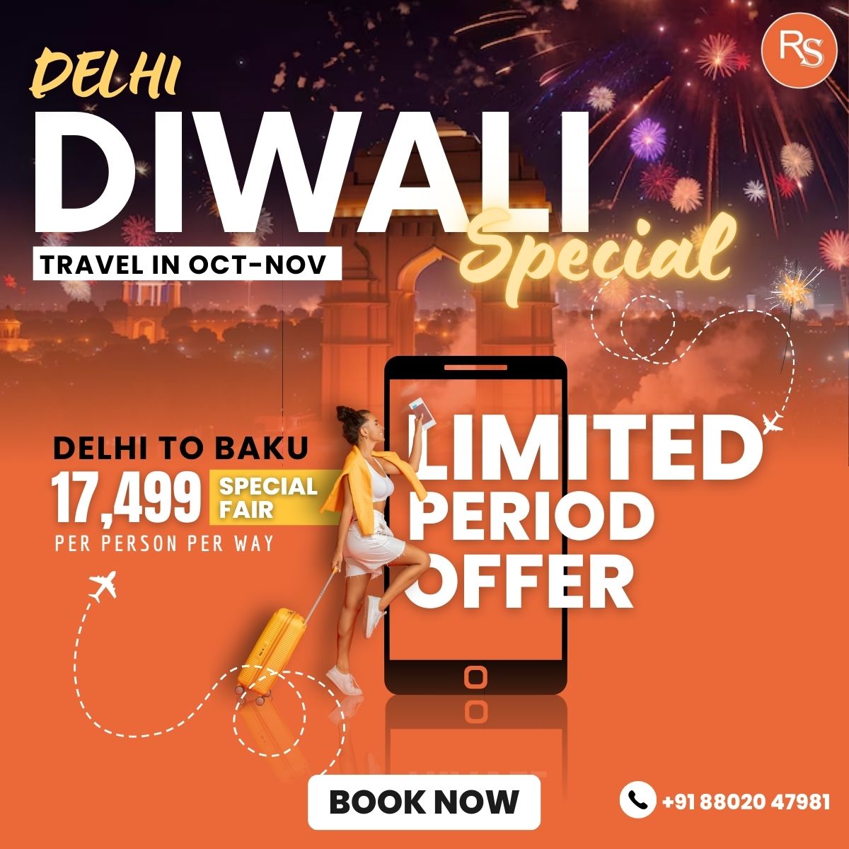 Why Choose RS International for Your Baku to Delhi Tour this Diwali?